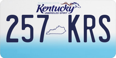 KY license plate 257KRS