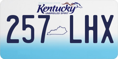 KY license plate 257LHX