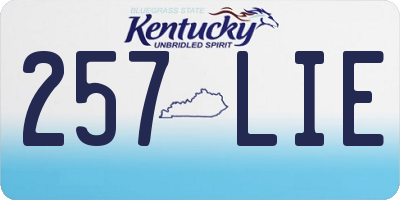KY license plate 257LIE