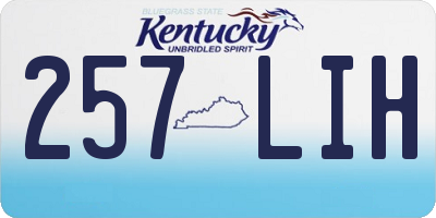KY license plate 257LIH