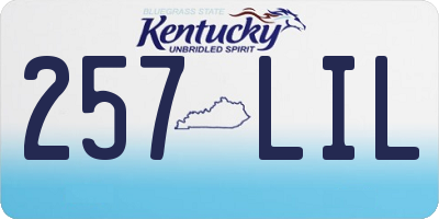 KY license plate 257LIL