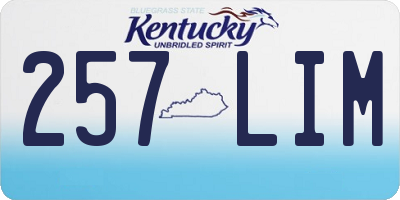 KY license plate 257LIM