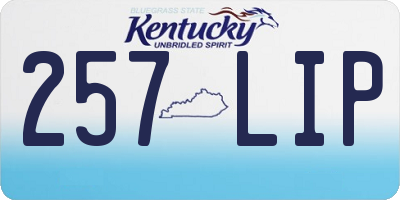 KY license plate 257LIP