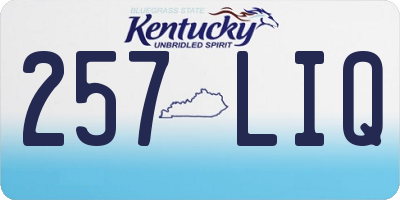 KY license plate 257LIQ