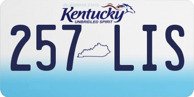 KY license plate 257LIS