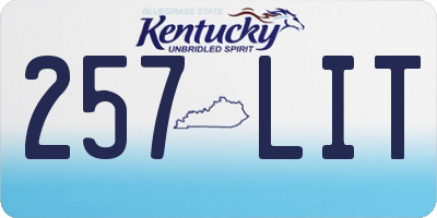 KY license plate 257LIT