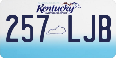 KY license plate 257LJB