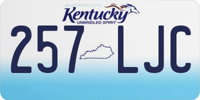 KY license plate 257LJC