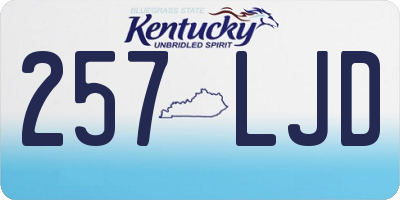 KY license plate 257LJD