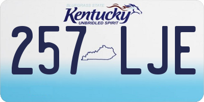 KY license plate 257LJE