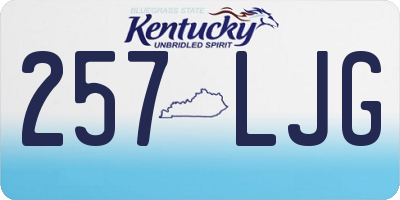 KY license plate 257LJG