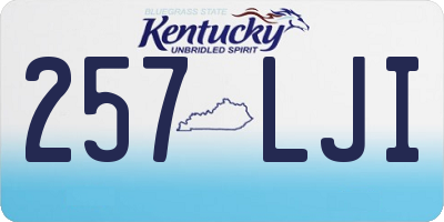KY license plate 257LJI