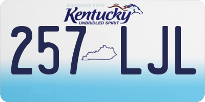 KY license plate 257LJL