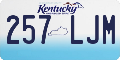 KY license plate 257LJM