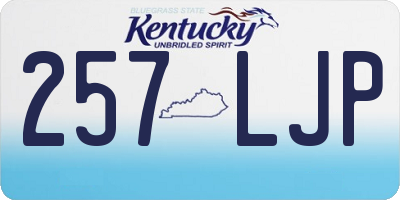 KY license plate 257LJP