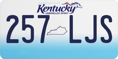 KY license plate 257LJS