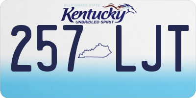 KY license plate 257LJT