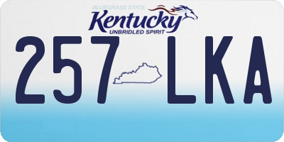 KY license plate 257LKA