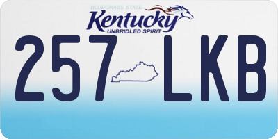 KY license plate 257LKB