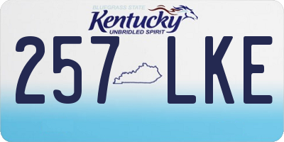 KY license plate 257LKE