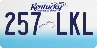 KY license plate 257LKL