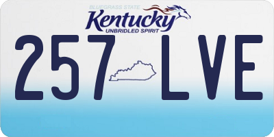 KY license plate 257LVE