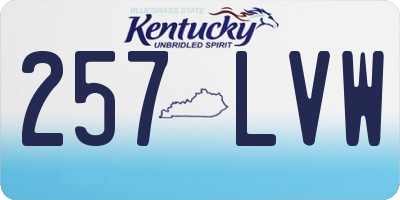 KY license plate 257LVW