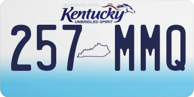 KY license plate 257MMQ