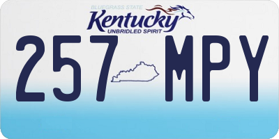 KY license plate 257MPY