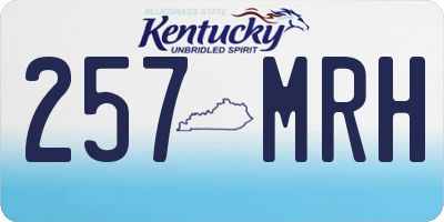 KY license plate 257MRH