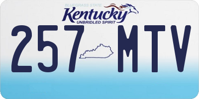 KY license plate 257MTV