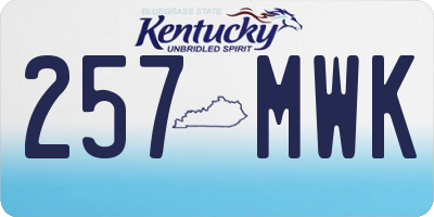 KY license plate 257MWK