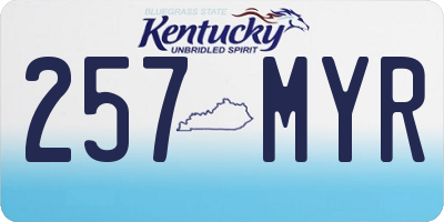 KY license plate 257MYR