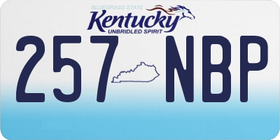 KY license plate 257NBP