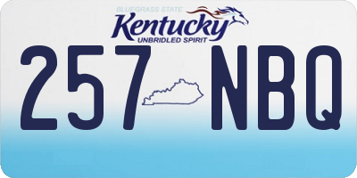 KY license plate 257NBQ