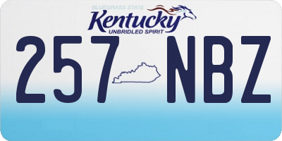 KY license plate 257NBZ