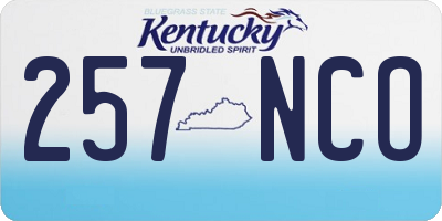 KY license plate 257NCO
