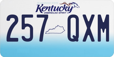 KY license plate 257QXM