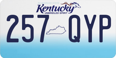 KY license plate 257QYP