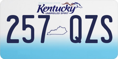 KY license plate 257QZS