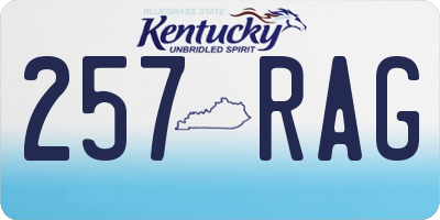 KY license plate 257RAG