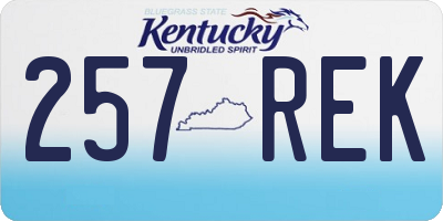 KY license plate 257REK