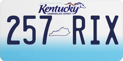 KY license plate 257RIX