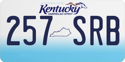 KY license plate 257SRB