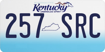 KY license plate 257SRC