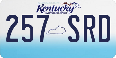 KY license plate 257SRD