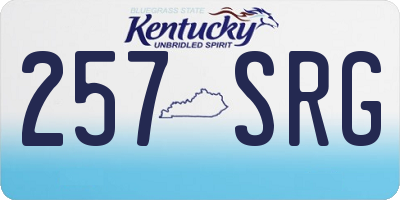 KY license plate 257SRG