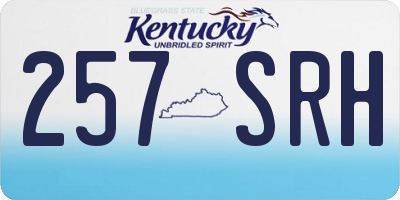 KY license plate 257SRH