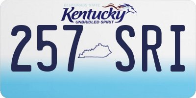 KY license plate 257SRI