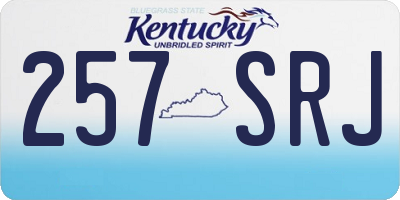 KY license plate 257SRJ